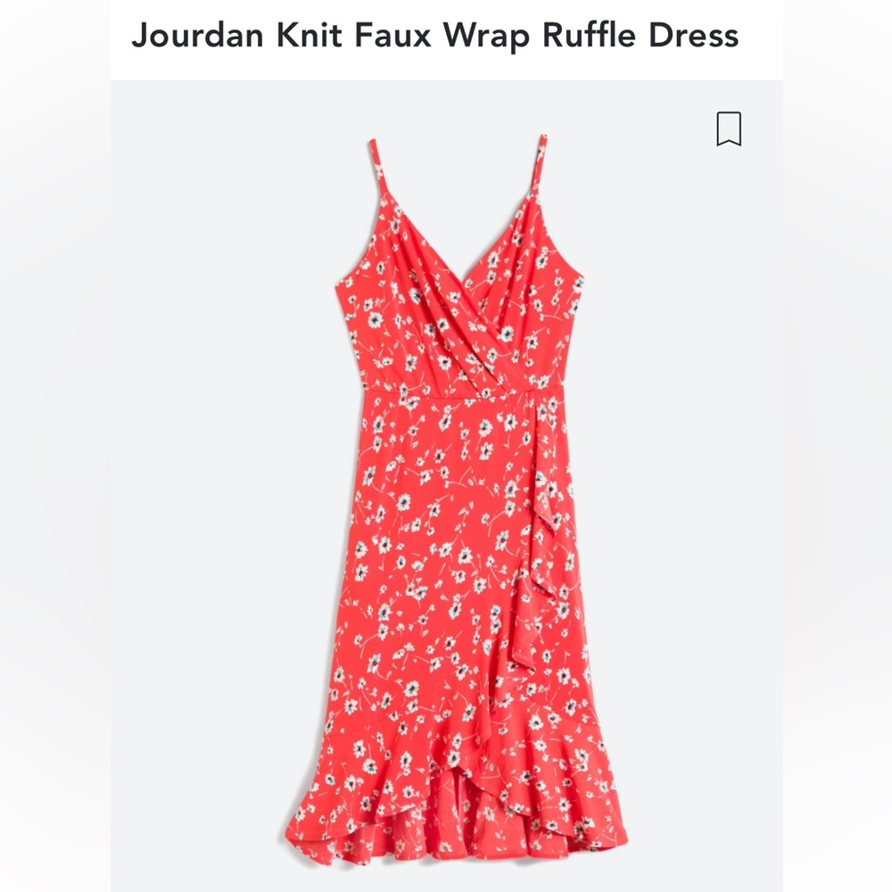 Kaileigh Ruffle Red Floral MIDI Dress
